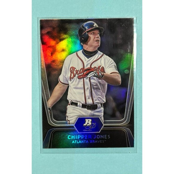 Atl Braves pin & Chipper Jones 3 insert Card Lot-2012-2021 #24 #CH-26 & 86B-64 - Picture 3 of 6